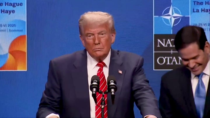 Rubio breaks into laughter when Trump asked about NATO chief calling him 