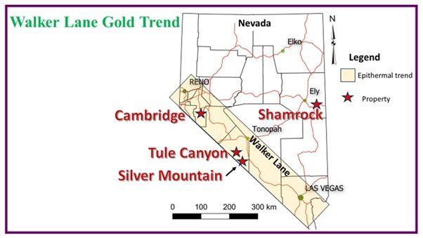 Project Locations in Nevada